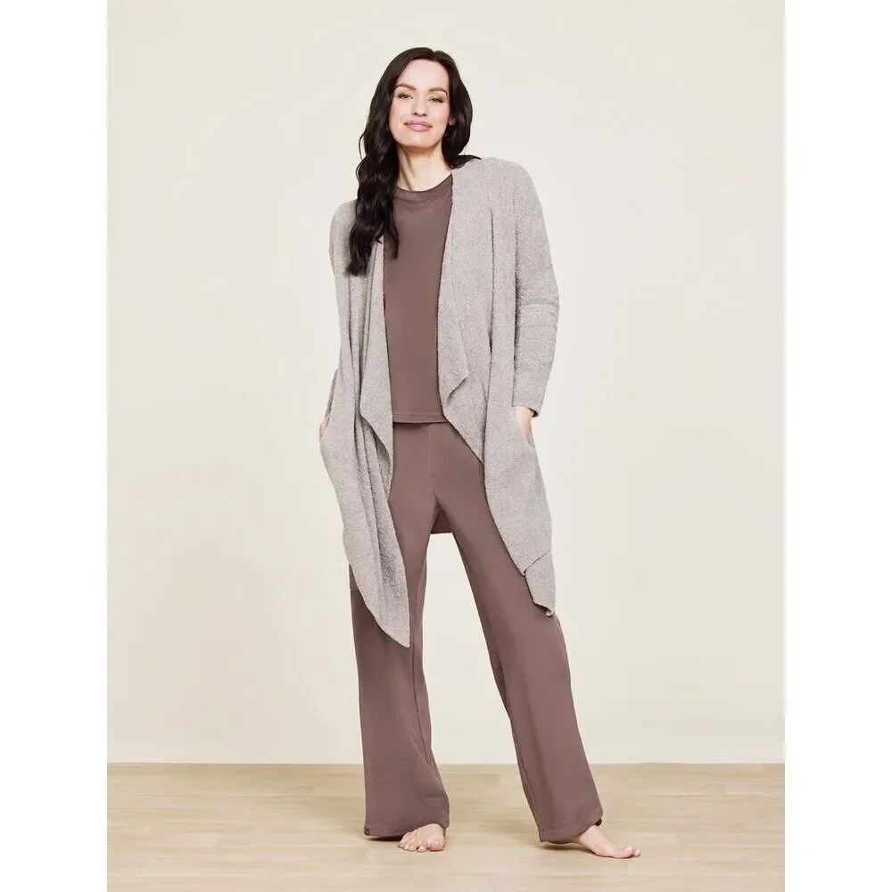 Barefoot Dreams Cardigan island wrap Bamboo Chic Lite Cream Gray size S/M